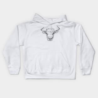 Bull illustration Kids Hoodie